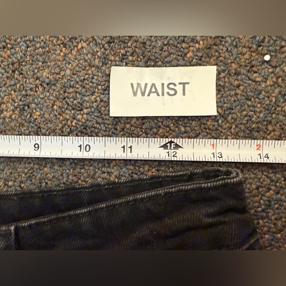 ZARA Jeans Women's 6 Straight Leg Ankle Black Denim Button Fly High Rise - Picture 3 of 7